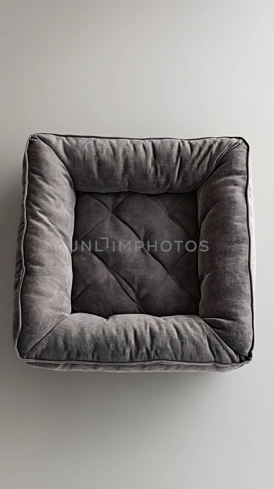 A soft, square pet bed designed for comfort and relaxation.