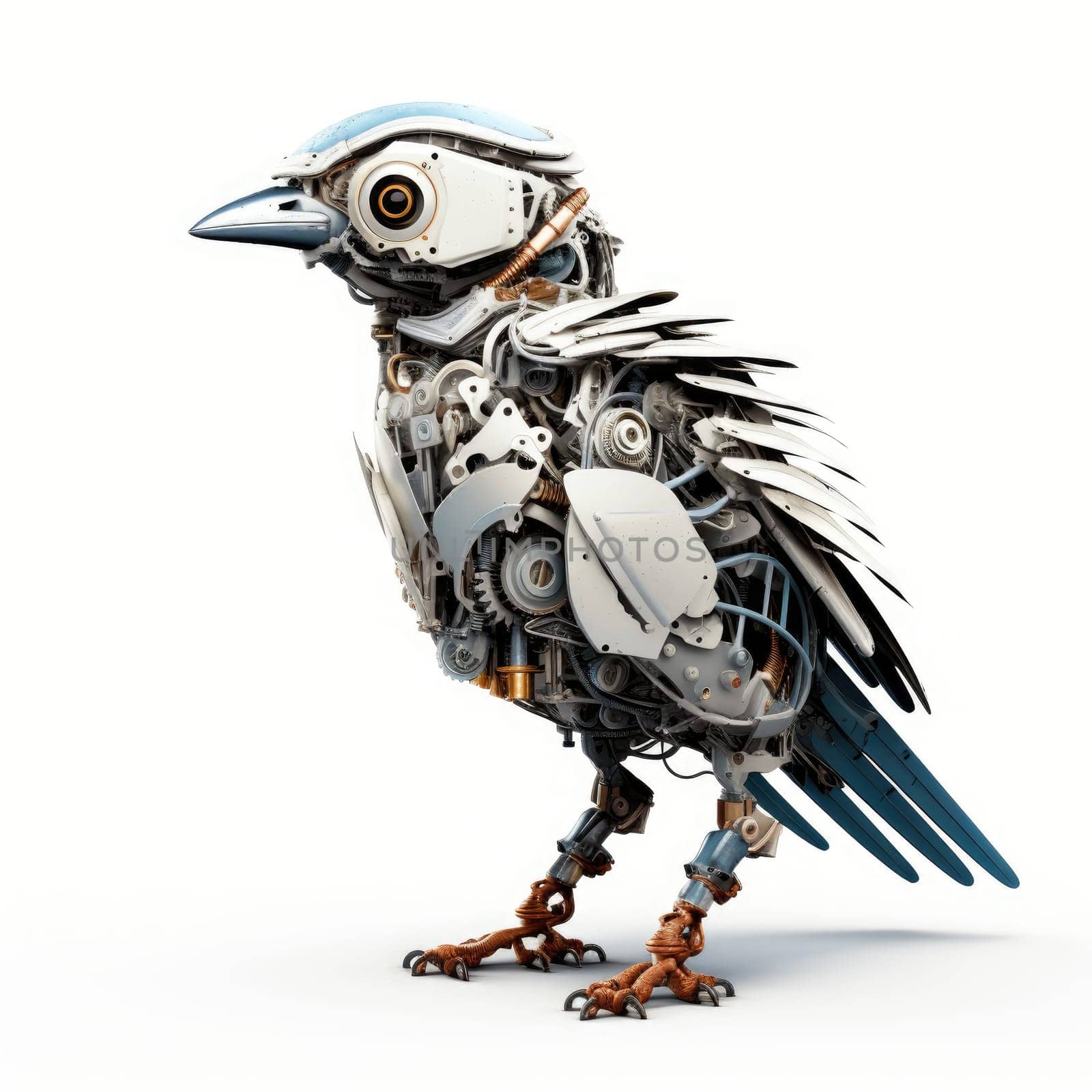 Intricate mechanical toy resembling a bird stands proudly, reflecting exquisite design and engineering.