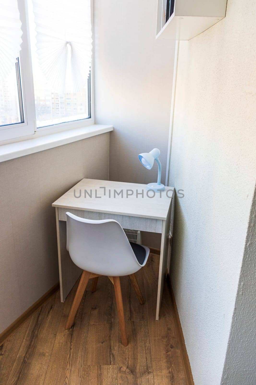 Tiny office working space in the apartment