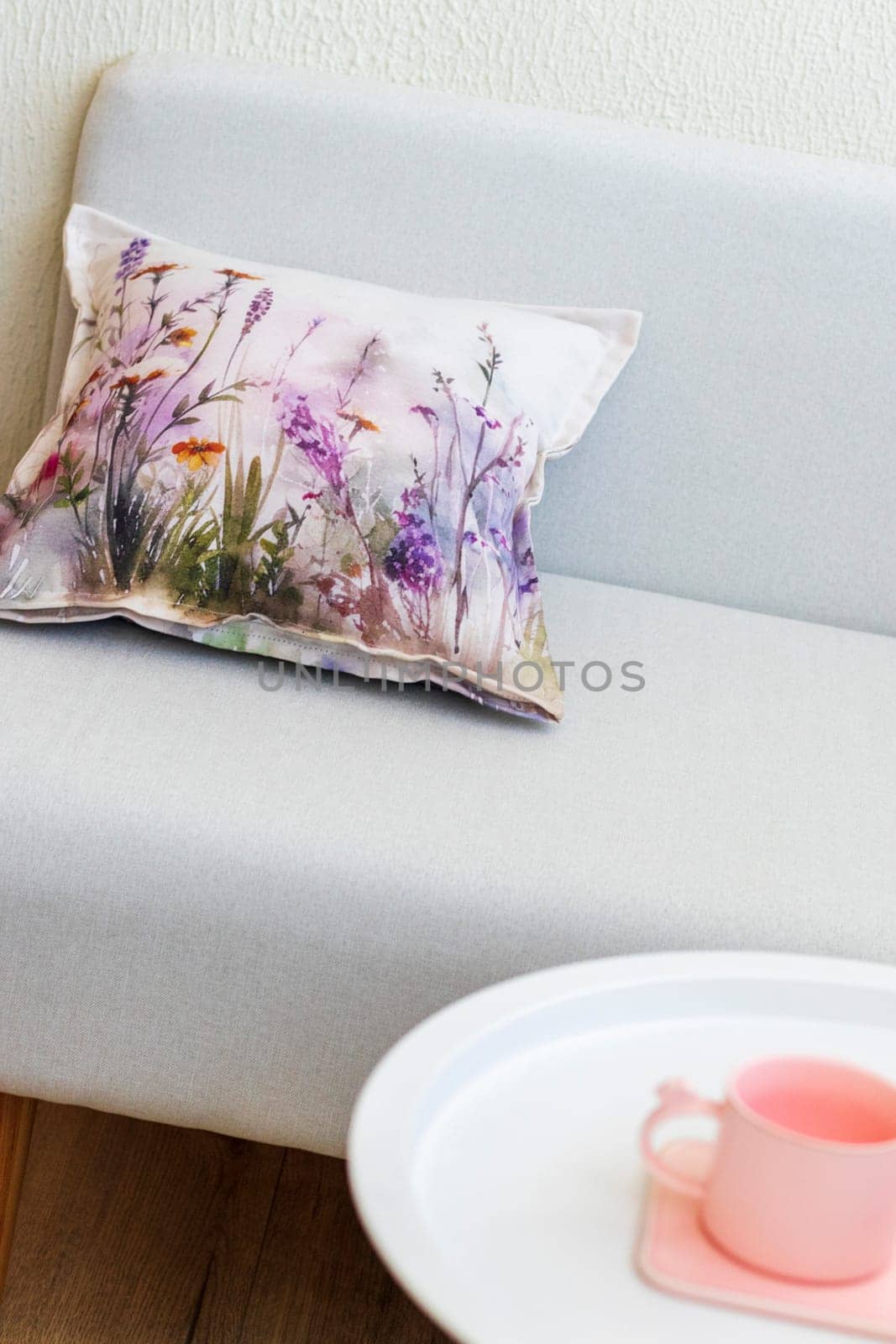 Decorative cushion on the sofa