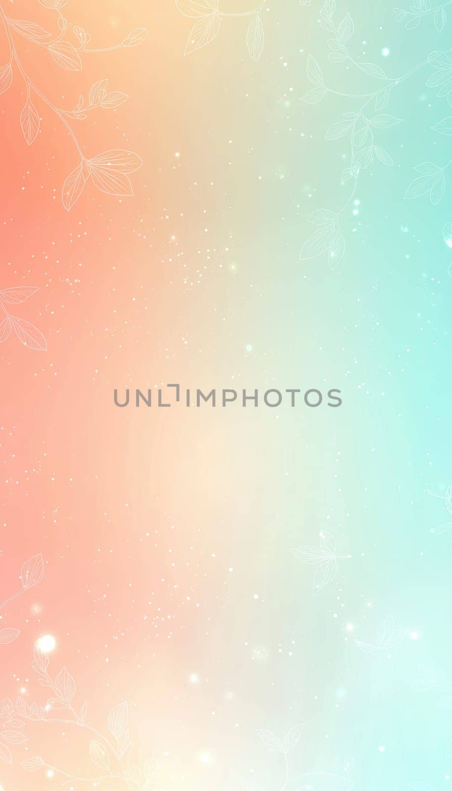 Soft pastel background featuring gentle gradients in mint and peach tones, adorned with delicate floral accents. perfect for use in spring-themed promotional materials, invitations, or design projects requiring a refreshing and inviting touch.