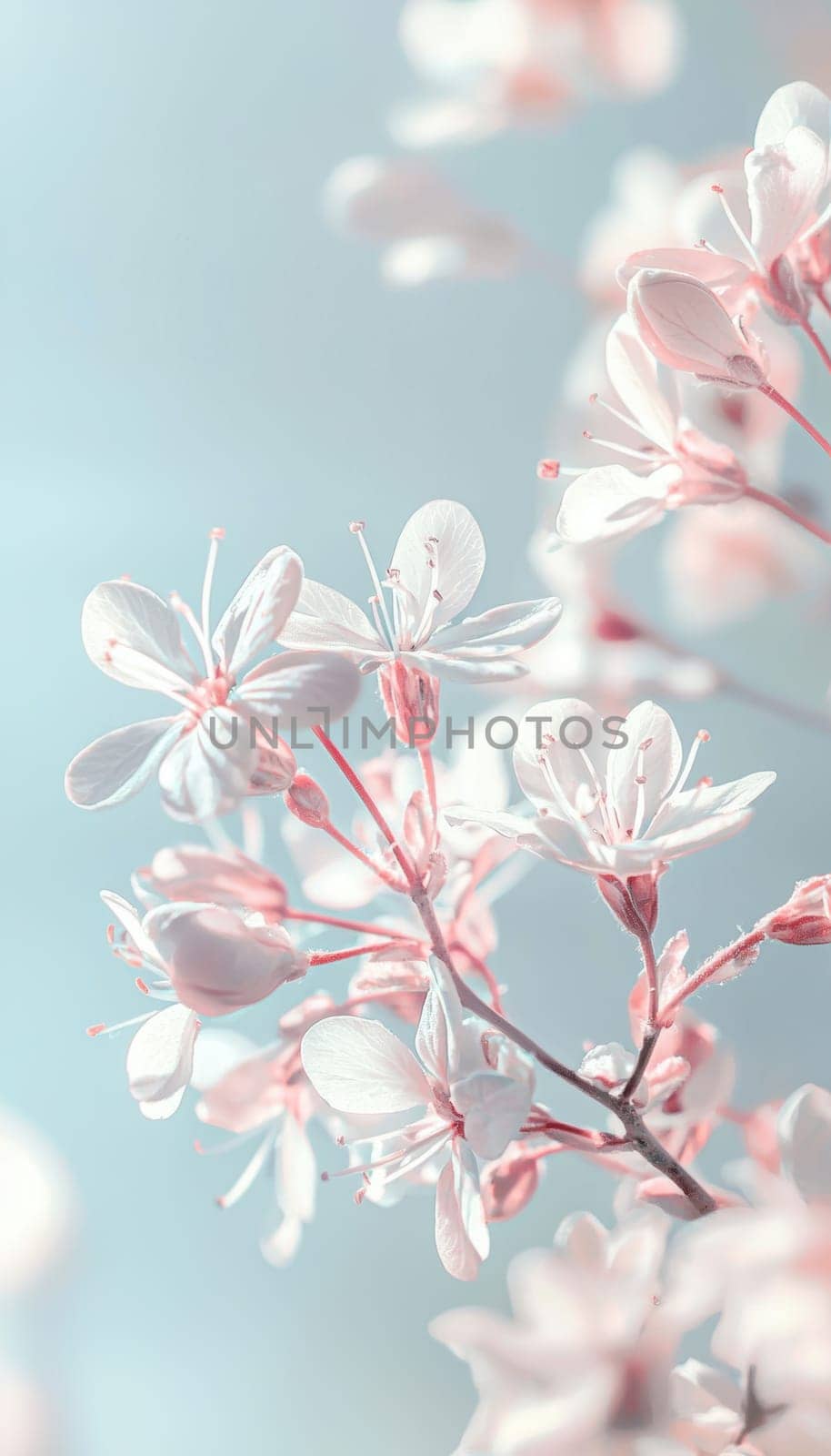 A soft pastel abstract spring background features gentle gradients and delicate floral motifs. light and refined, this design is ideal for high-end seasonal marketing visuals, offering a serene and elegant aesthetic.