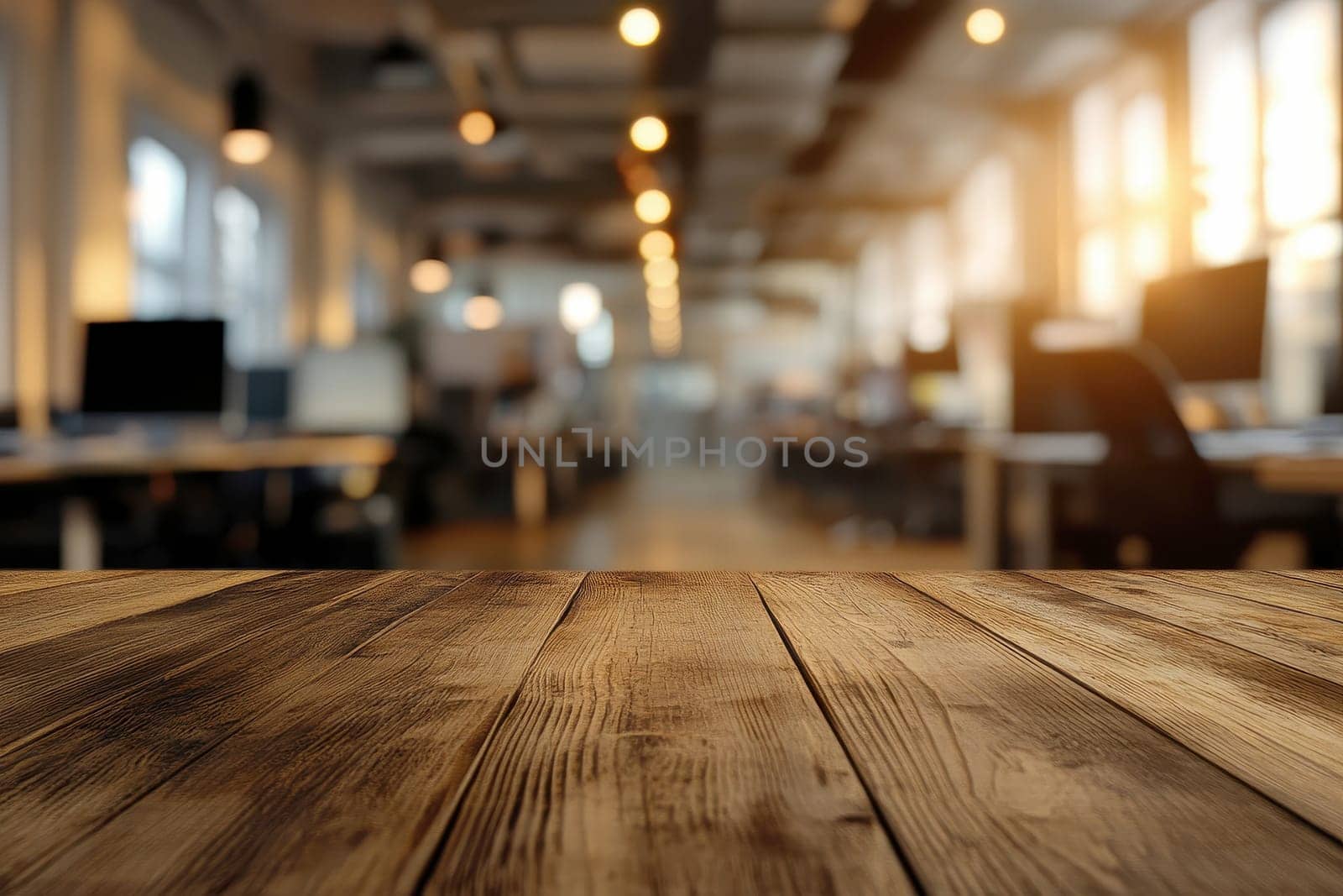 Abstract blurred office interior room. blurry working space with defocused effect. use for background or backdrop in business concept.