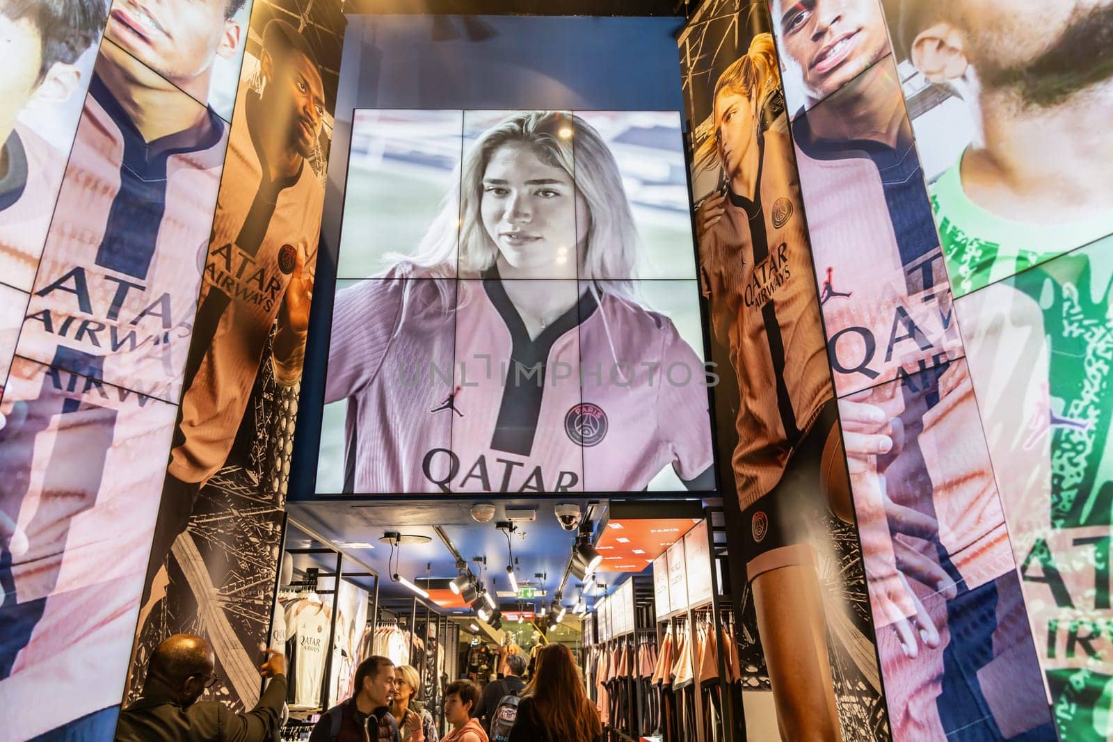 Inside the Paris Saint-Germain store in Paris, France - November 25, 2024