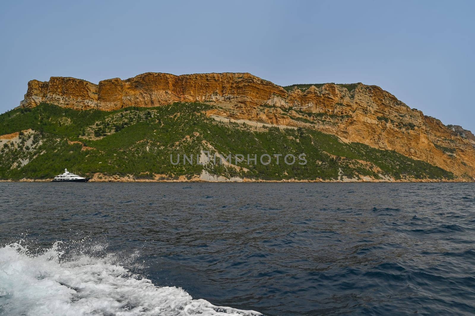 Scenic view of Cap Canaille headland and Cassis in south of France, High quality photo