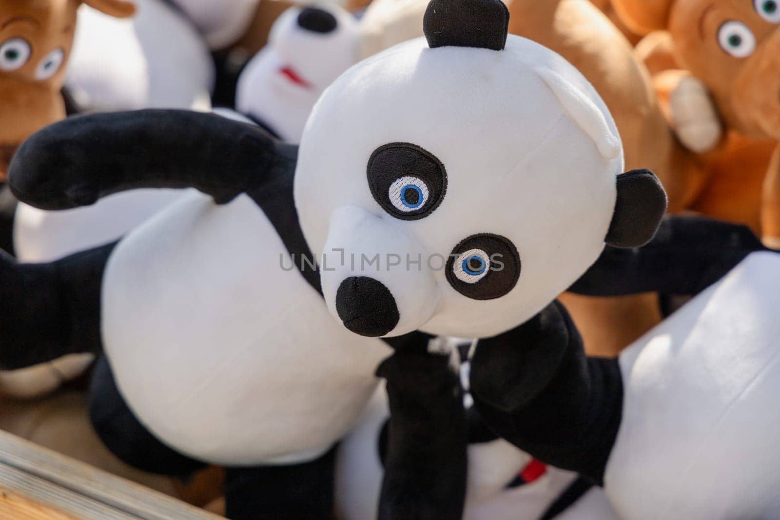 Large soft panda toy. Toys for children. High quality photo