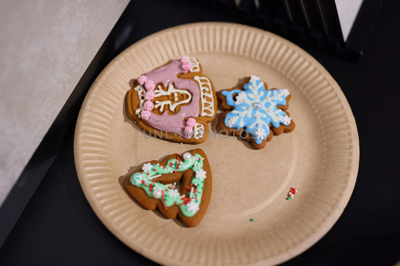 Deliciously decorated gingerbread cookies in a variety of festive shapes to bring immense holiday joy to all