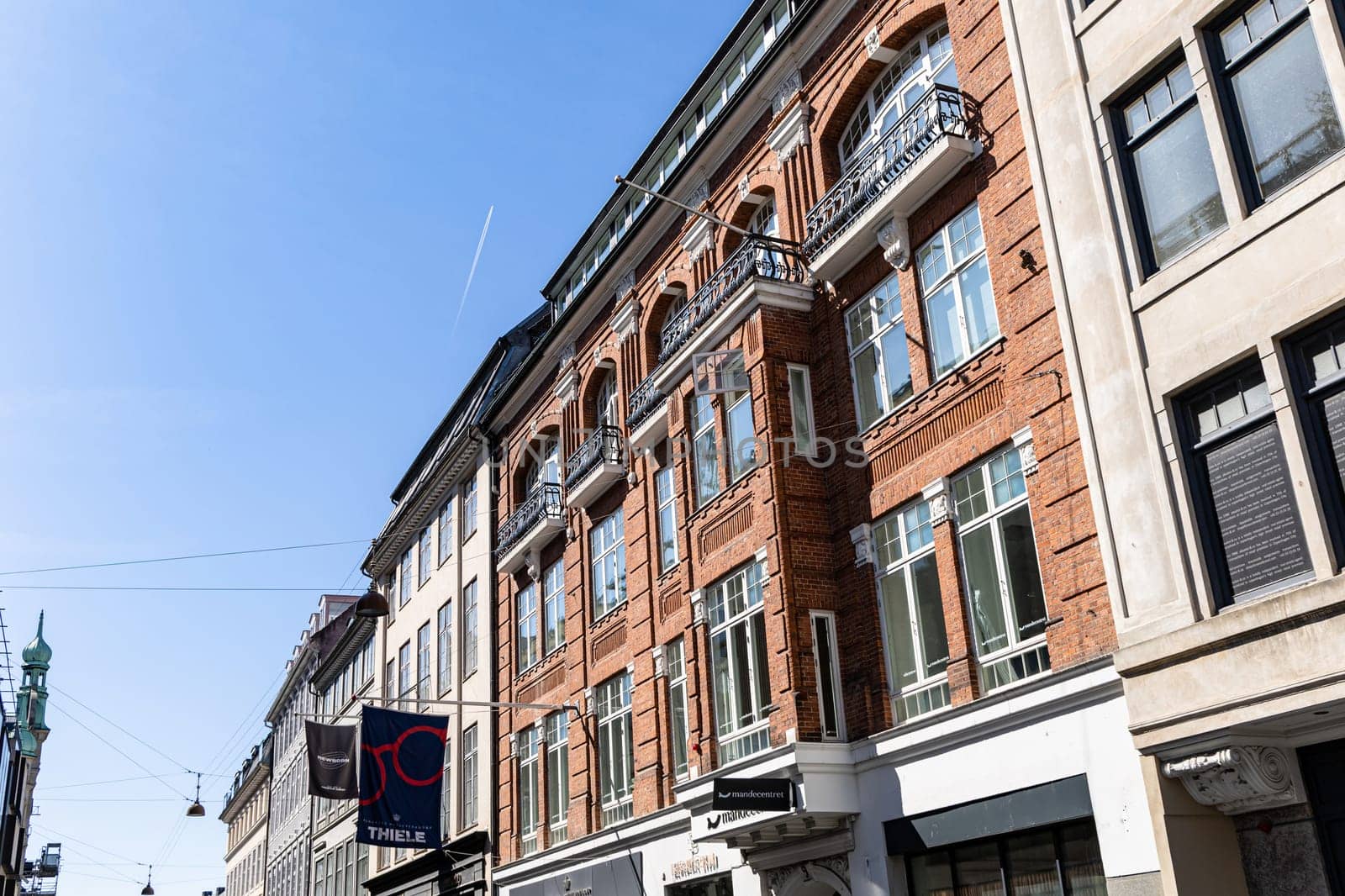 Modern area of the city with residential buildings. Real estate investment. Expensive housing. Copenhagen, Denmark - September 15, 2023.