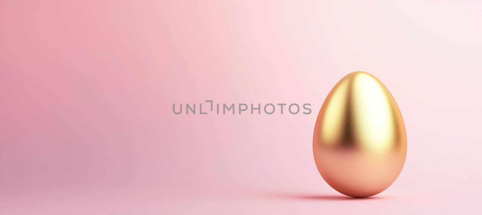 Modern easter greeting card template featuring a soft pastel gradient background with a single gold egg icon. the design offers ample blank space for a personalized message, creating a sleek and contemporary aesthetic perfect for seasonal greetings.