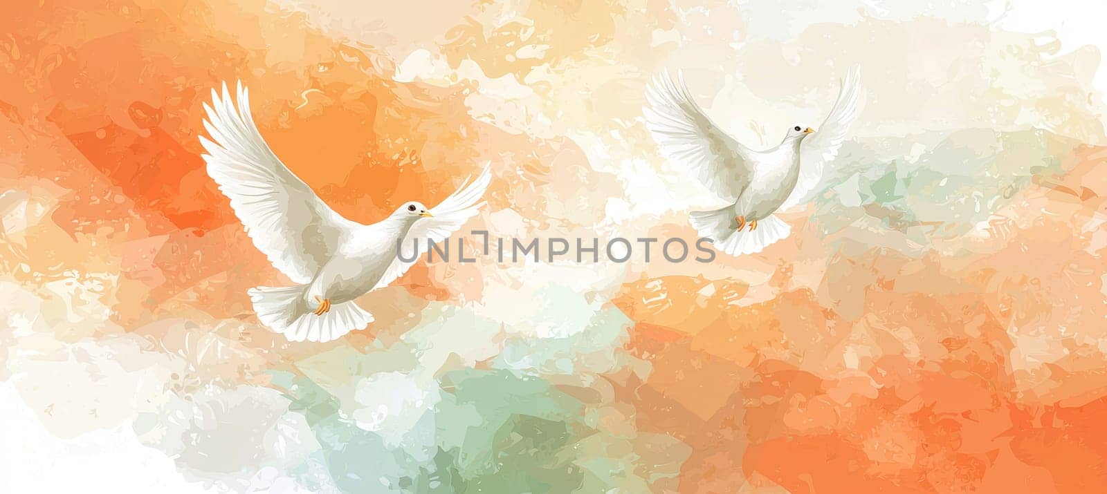 Doves gracefully soar over an indian flag backdrop, embodying peace and freedom. the colorful fabric background provides ample white space, ideal for adding text, making it perfect for republic day promotions and designs.