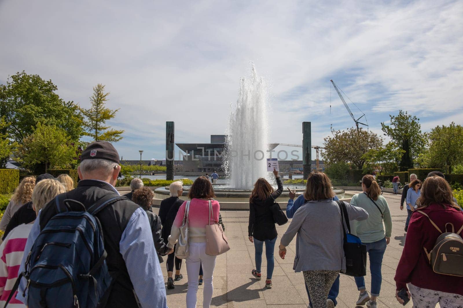 Copenhagen, Denmark - May 15, 2022. Langelinie promenade and a lot of tourists in Copenhagen, Denmark near to the little mermaid. High quality photo