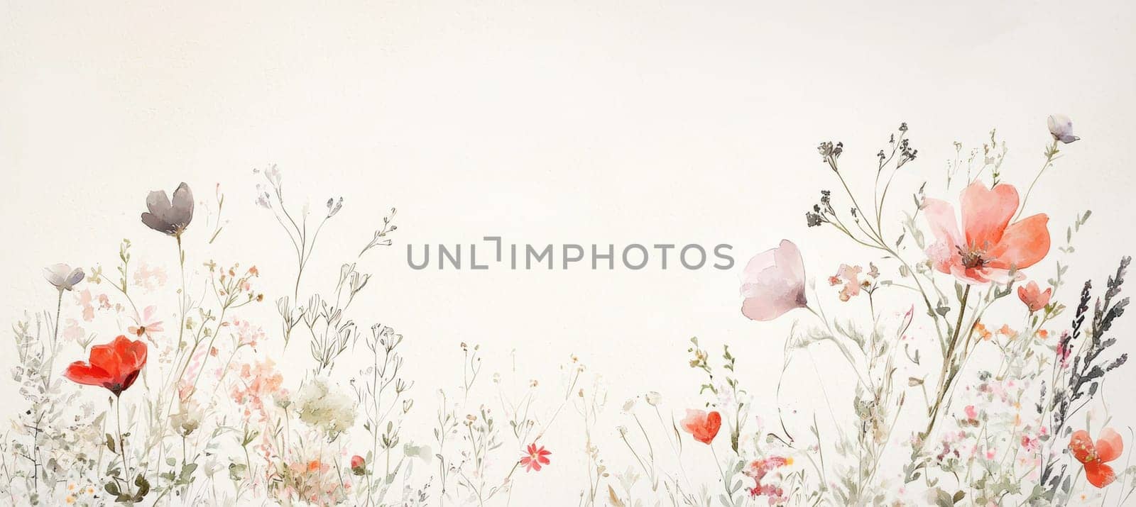 Watercolor-inspired easter card template featuring soft pastel brushstrokes and delicate floral illustrations. the design includes a blank space for a personalized message, blending gentle colors with an artistic touch for holiday greetings.