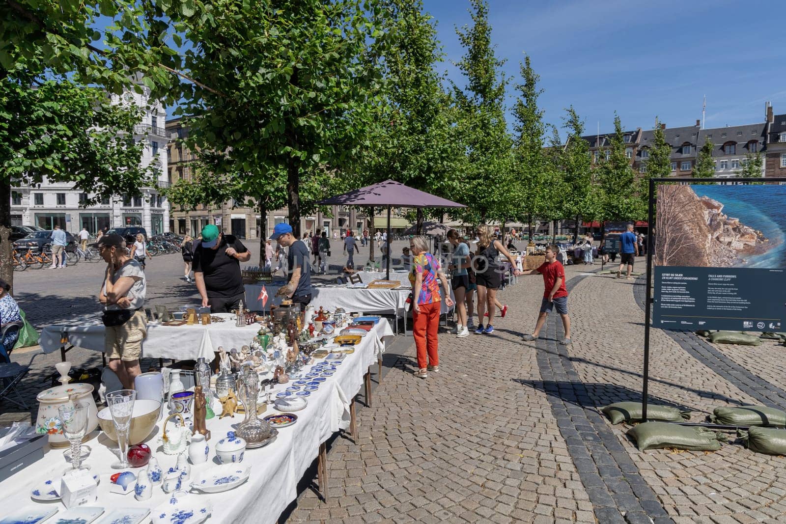 Swap Meet in downtown Copenhagen, Denmark - August 3, 2023.