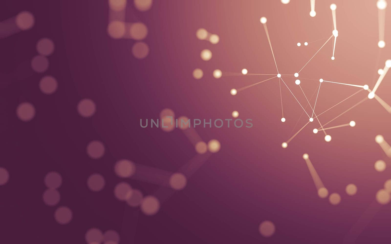 Abstract background. Molecules technology with polygonal shapes, connecting dots and lines. Connection structure. Big data visualization.  by teerawit