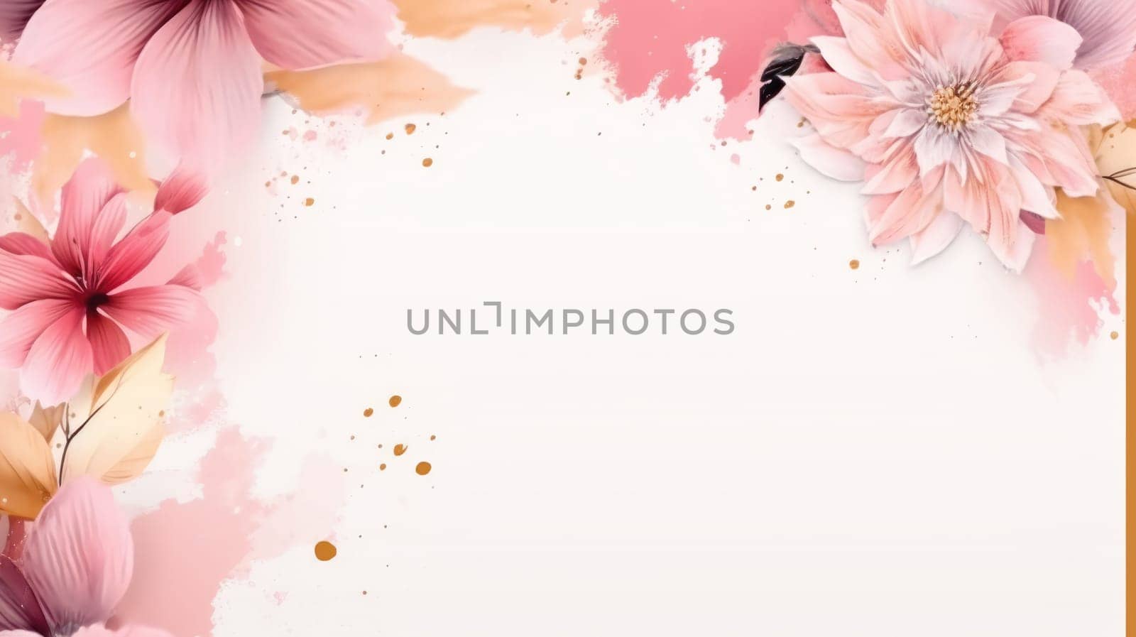 Watercolor abstract design for background wedding or buzzy social media banner by biancoblue