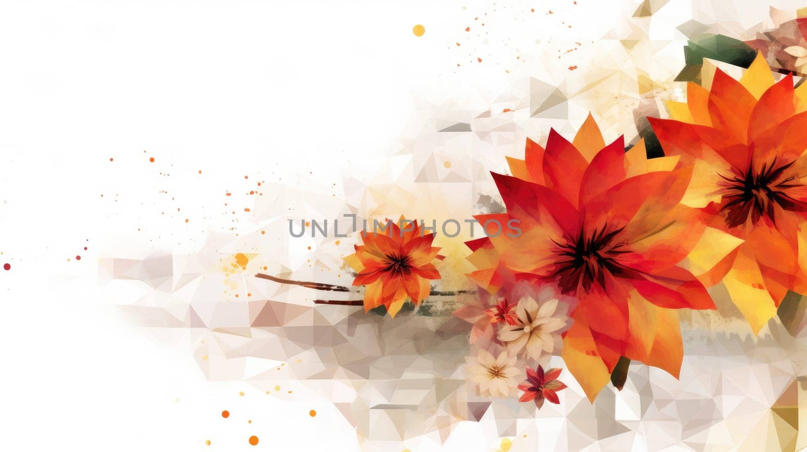 Watercolor abstract design for background wedding or buzzy social media banner by biancoblue