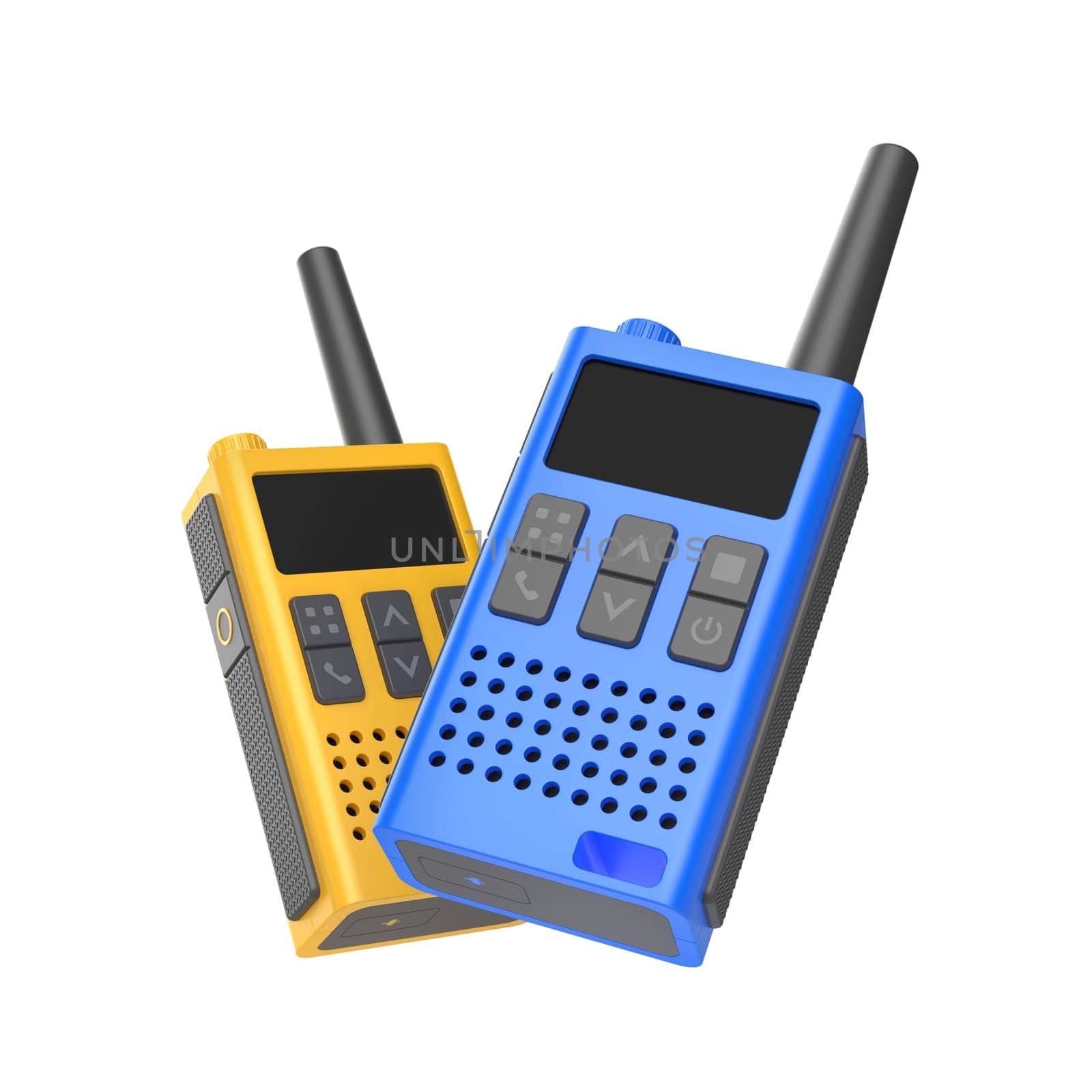 Blue and yellow walkie-talkies by magraphics