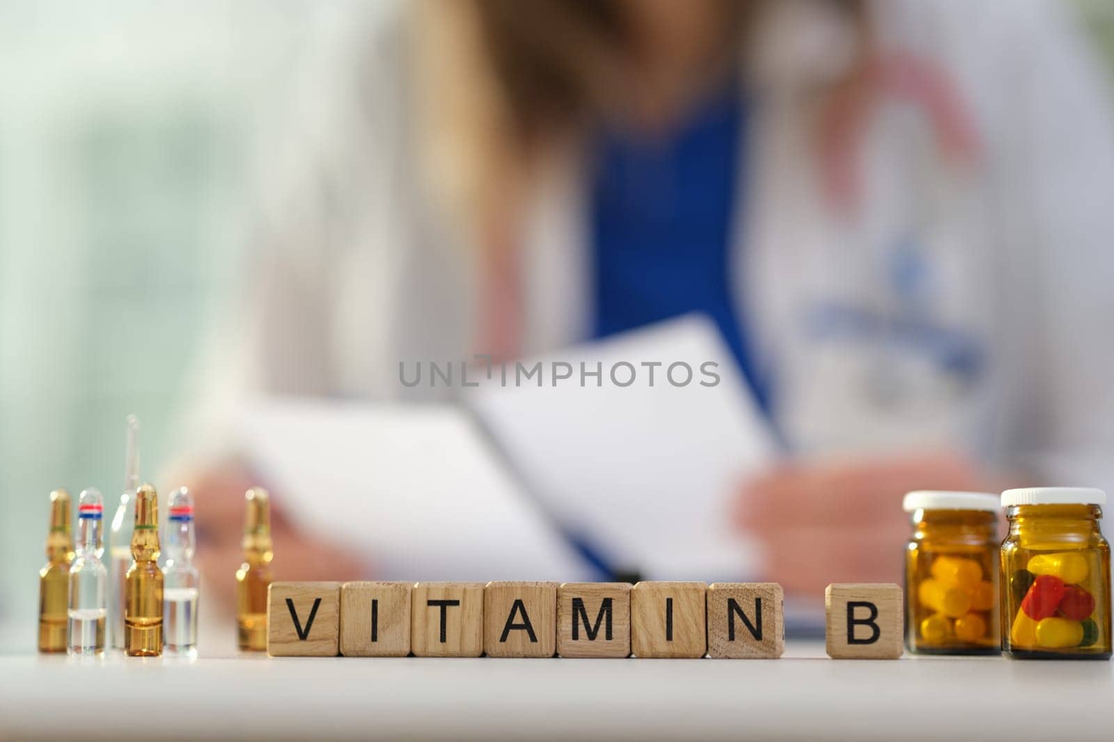 Discover Vitamin Bs vital role in health and wellness, featuring images of supplements and healthcare practices
