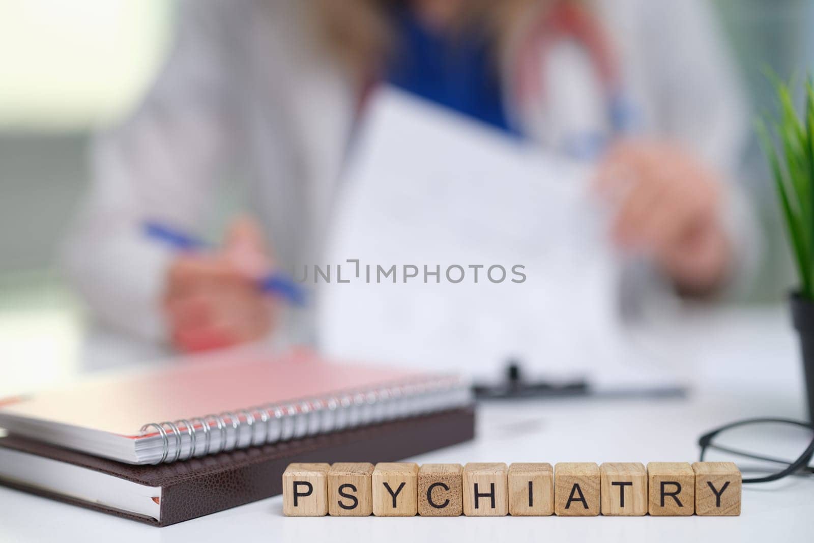 A psychiatrist holds a session highlighting key mental health resources and vital support systems for patients