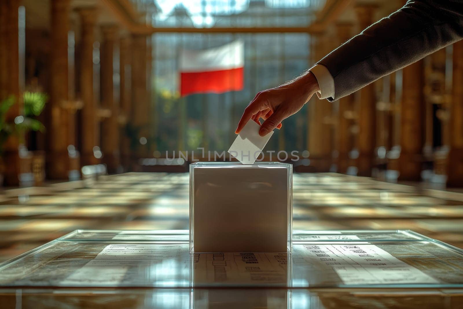 A hand placing a ballot into a box, which symbolizes important civic engagement and the essence of democracy