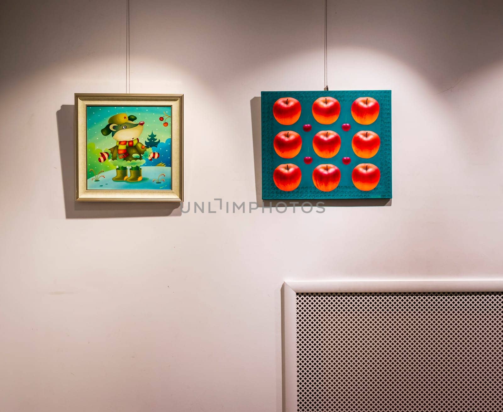 12.12.2024 - Minsk, Belarus -Art works on the display of the exhibition