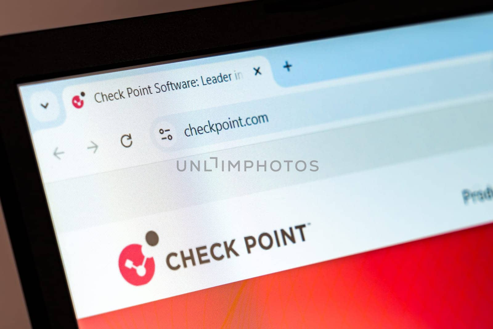 New York, USA - December 21, 2024: Check Point Software website homepage displayed on laptop screen with logo. Cybersecurity company offering advanced network security and threat prevention solutions