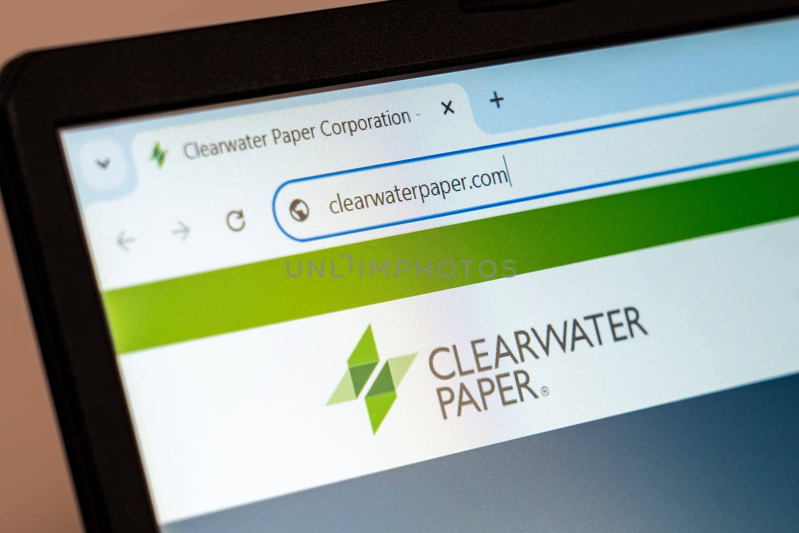 New York, USA - December 21, 2024: Clearwater Paper website homepage displayed on laptop screen with logo. Manufacturer of private label tissue and paperboard products for packaging and hygiene