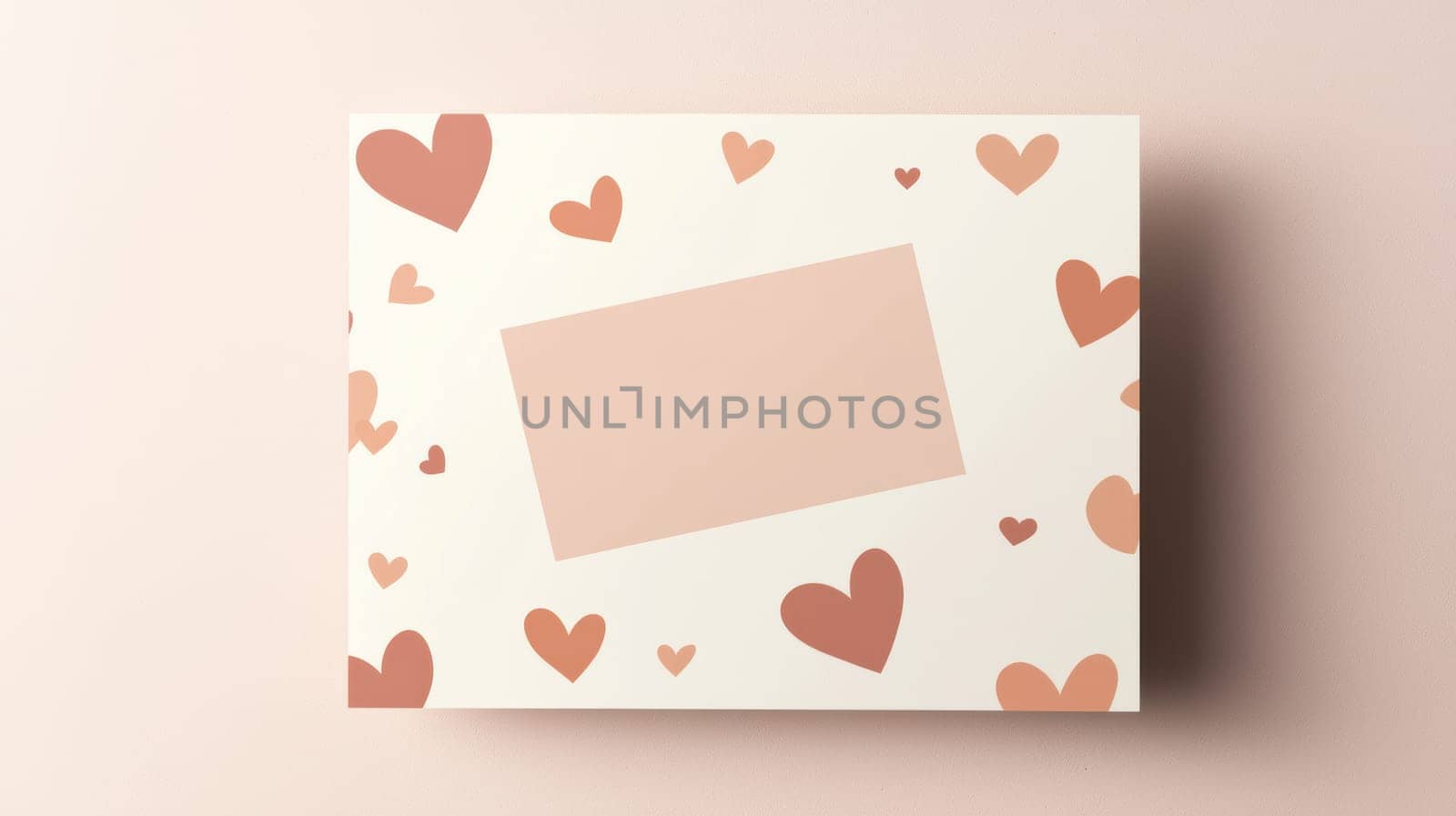 Minimalistic greeting card featuring a pastel background with simple heart illustrations and an empty center for a custom message. designed with soft tones, it's perfect for celebrating friendships and personalizing heartfelt messages.