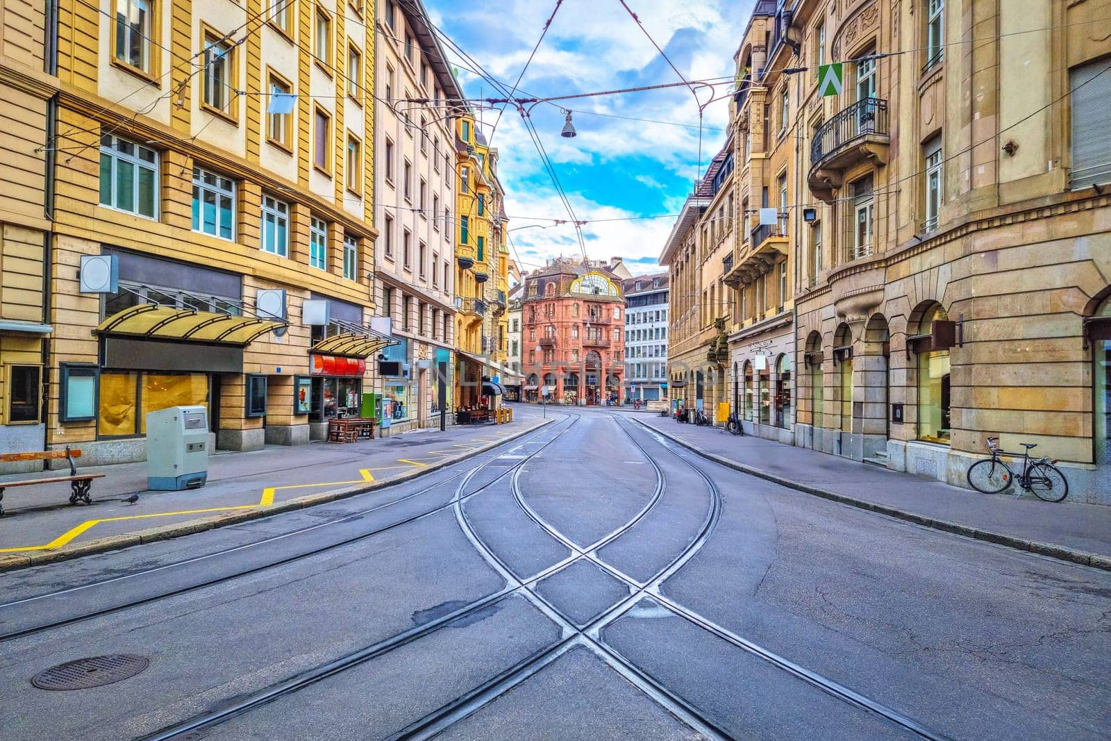 Basel street architecture architecture view, northwestern Switzerland