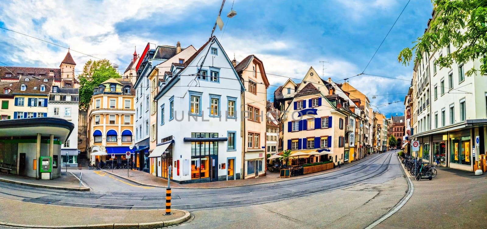 Basel historic city street architecture view by xbrchx
