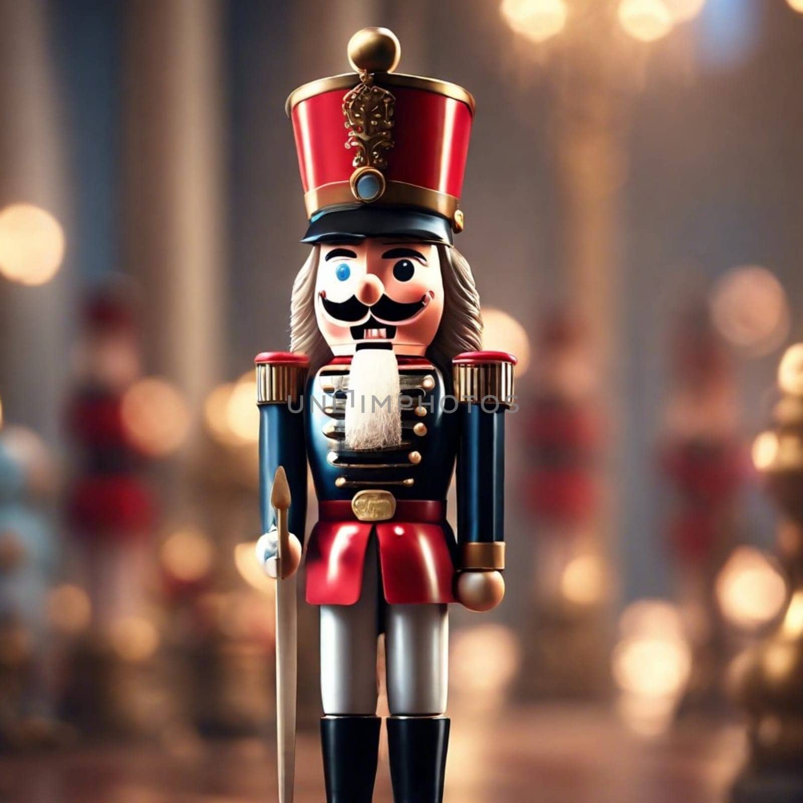 wooden toy nutcrackers christmas gift. High quality photo
