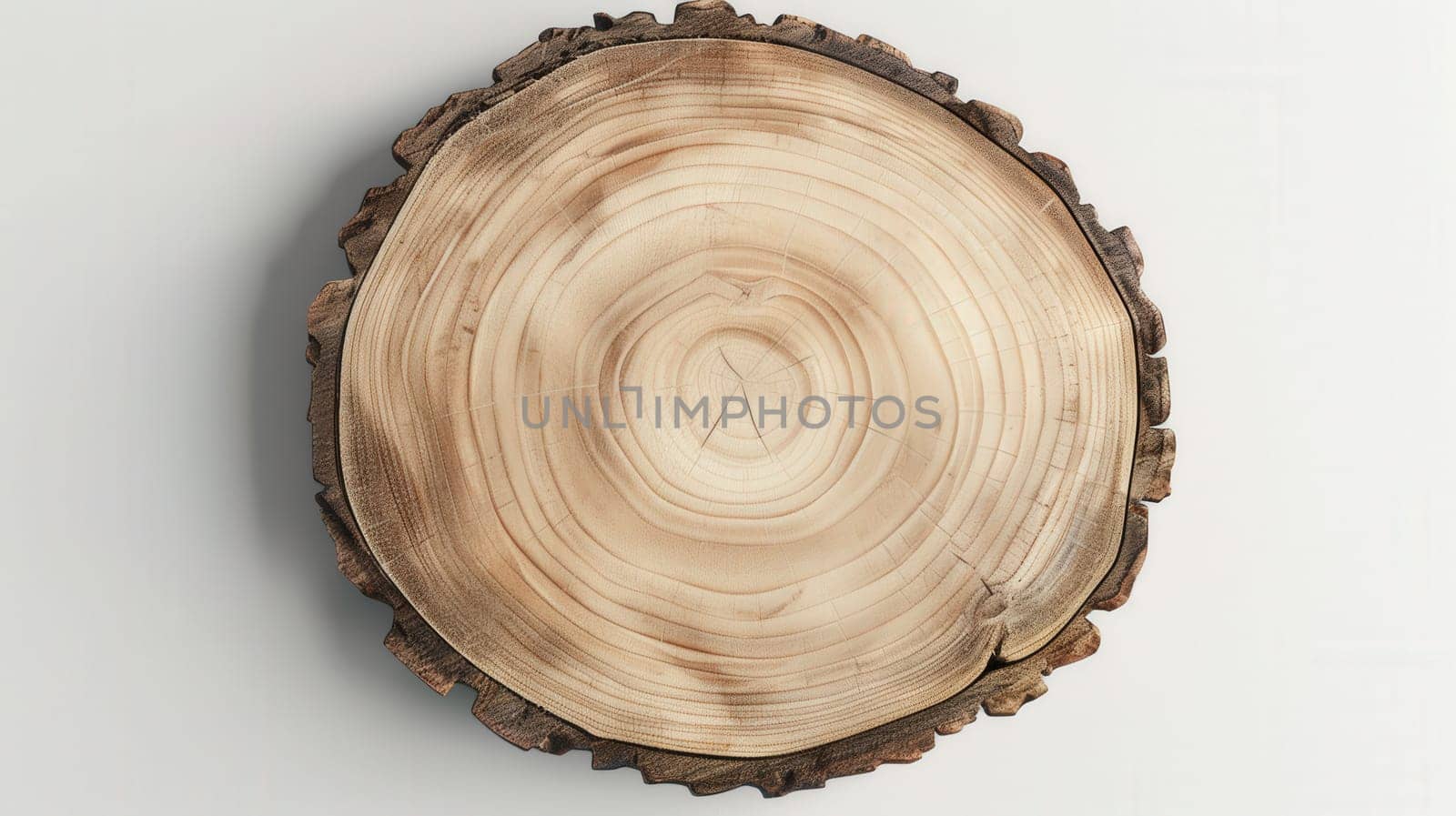 One big wood slice. top view