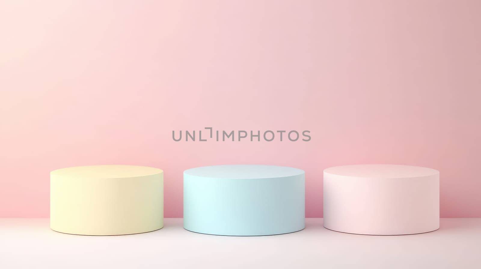 3D abstract shapes in a pastel