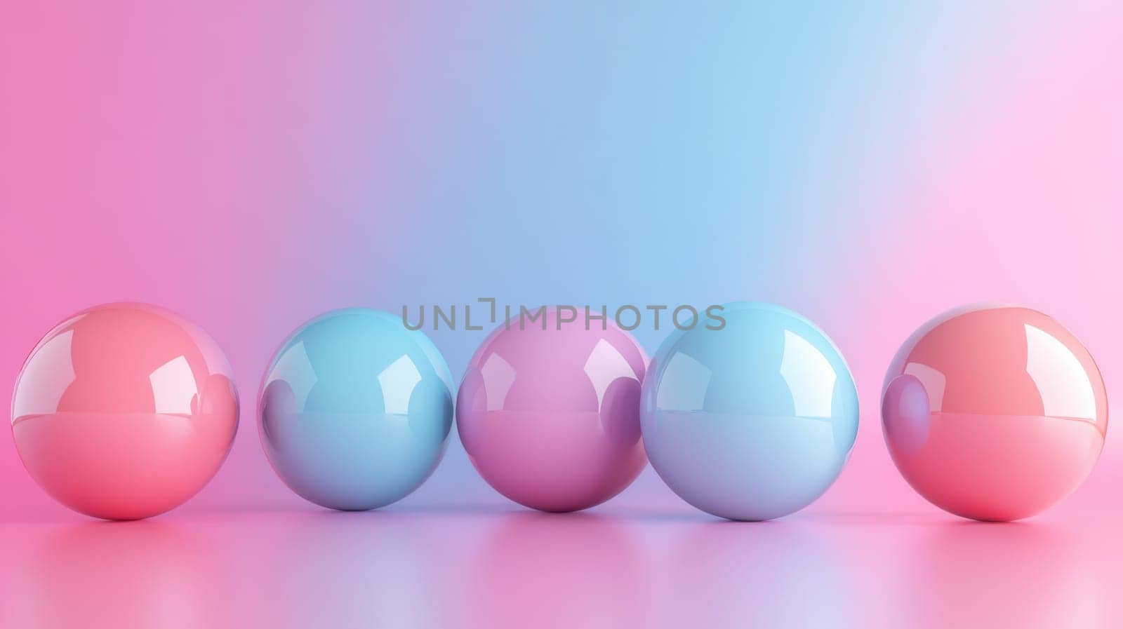 3D abstract spheres in a pastel