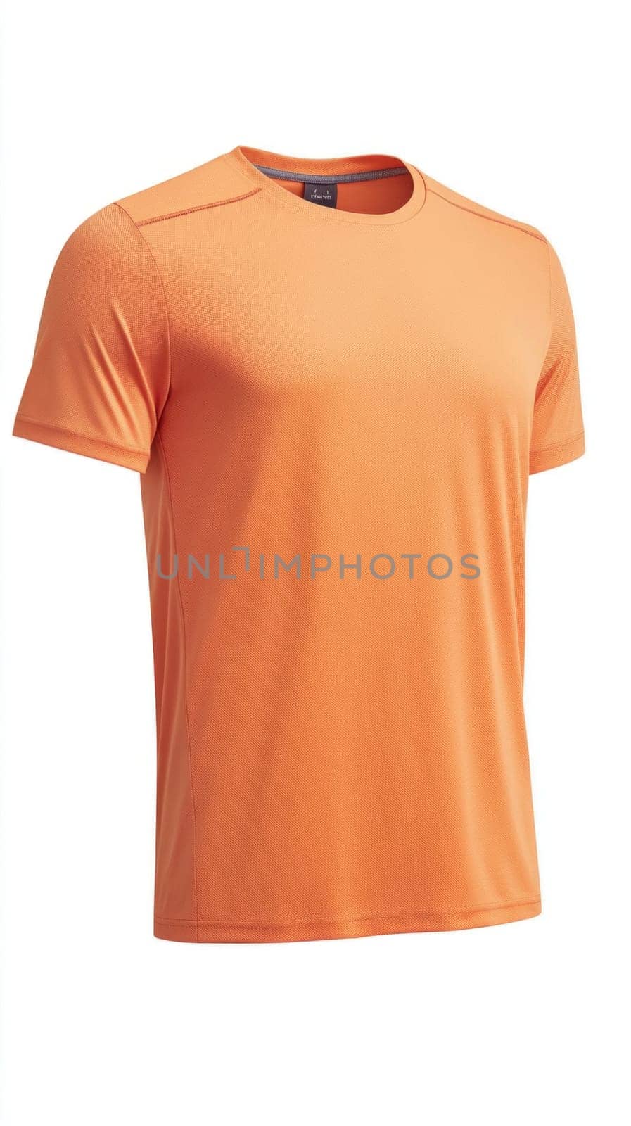 Short sleeved orange t shirt isolated on a white background, perfect for sports and training activities