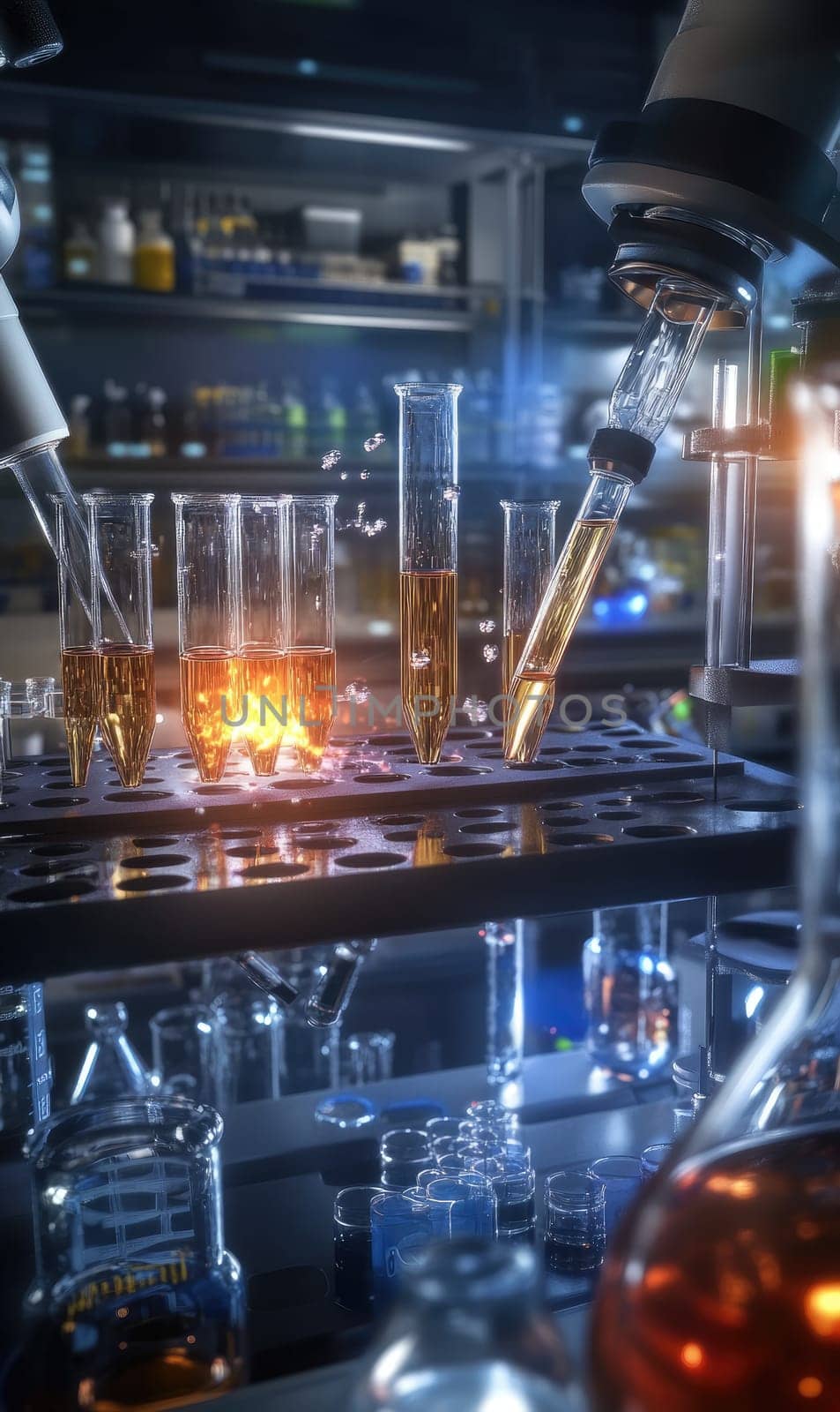 Test tubes and flasks: chemical reactions, scientific equipment, liquid solutions, lab experiments, glass vessels, chemical reactions, laboratory procedures, experimental liquid, academic research