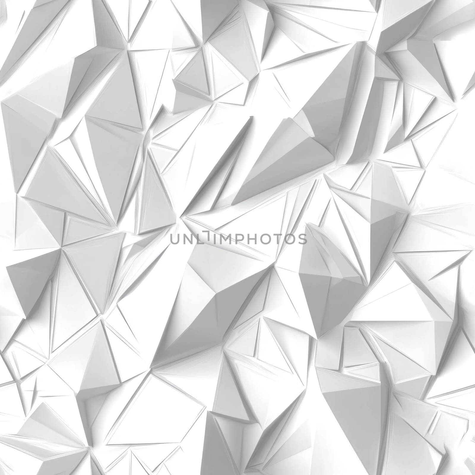 White low poly background creating dynamic shapes and shadows with its geometric pattern