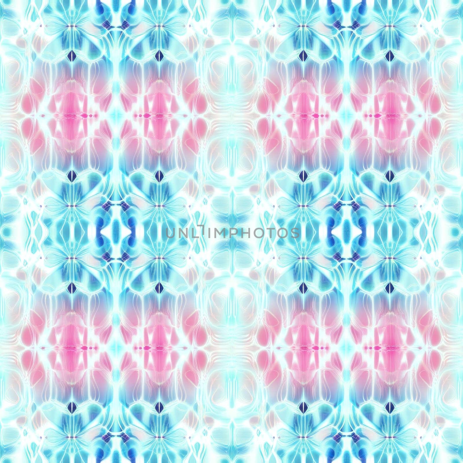 Repeating floral pattern creating a beautiful kaleidoscope effect, ideal for backgrounds, textiles, and decorative projects