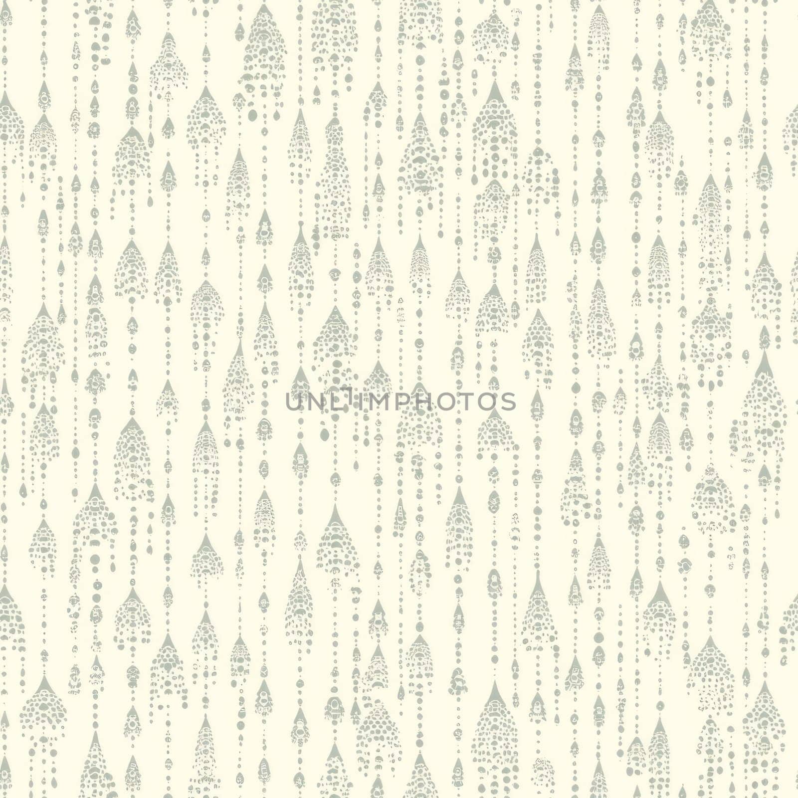 Stylish seamless pattern featuring hanging dotted shapes, perfect for backgrounds, textiles, and various design applications