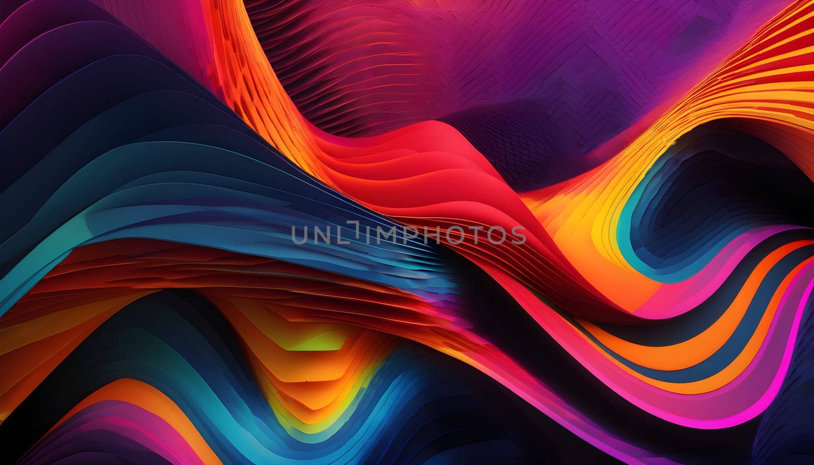 (Multiple values)An abstract visual representation of soundwaves, infused with vibrant colors, capturing the energy and dynamic essence of sound.