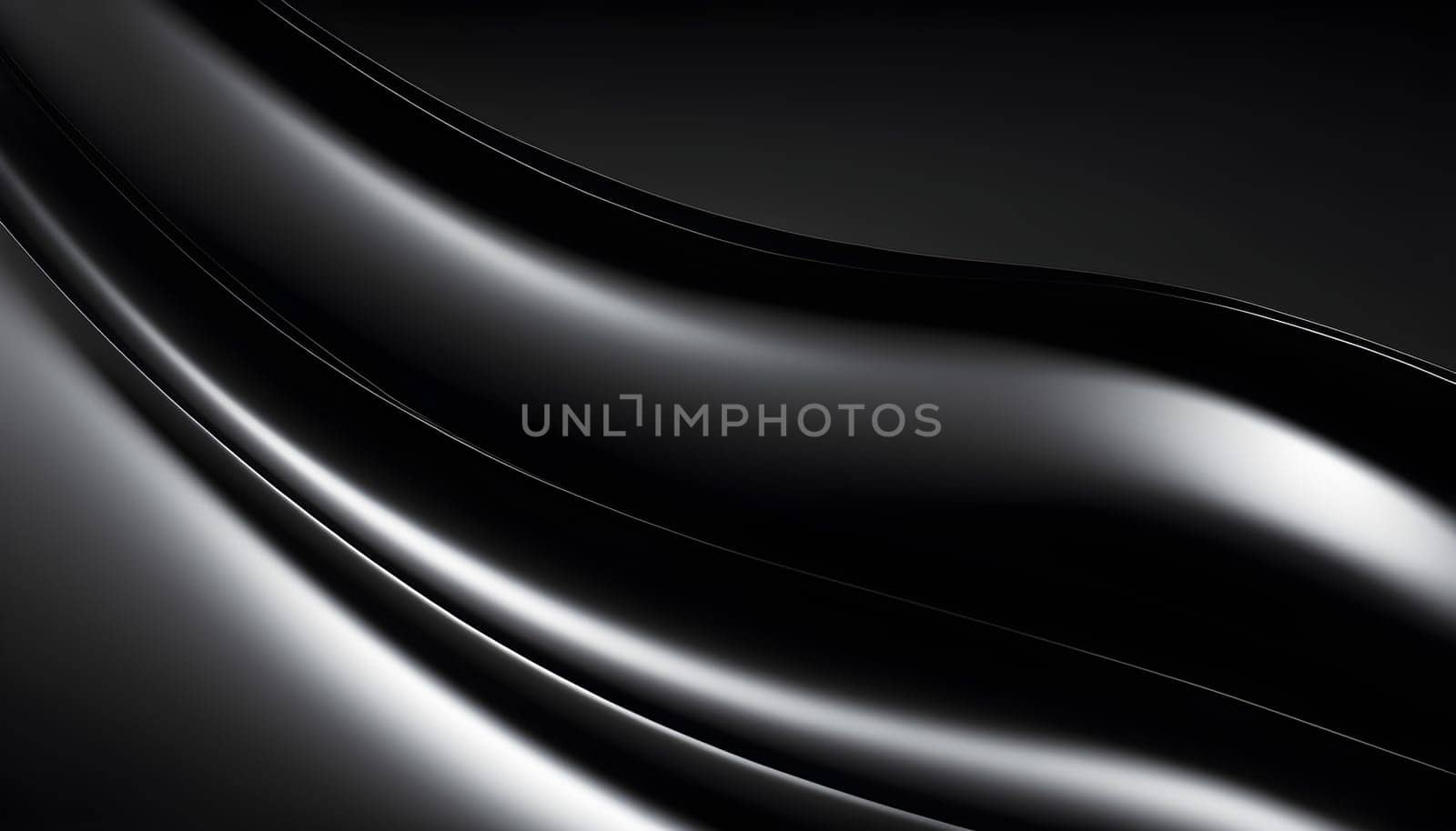 Gentle waves of gradient light smoothly fading into a black background, creating a calming and ethereal visual effect.