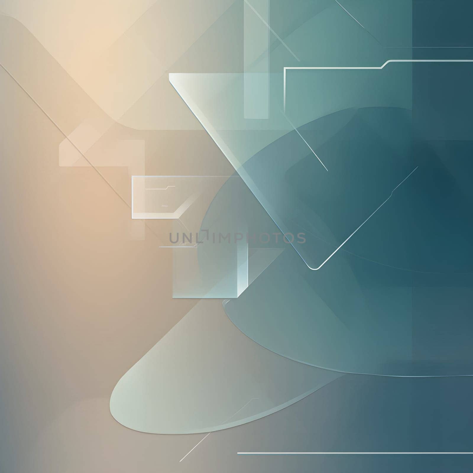 A minimalist tech background featuring overlapping transparent shapes, offering a sleek, modern design with clean lines and subtle depth.