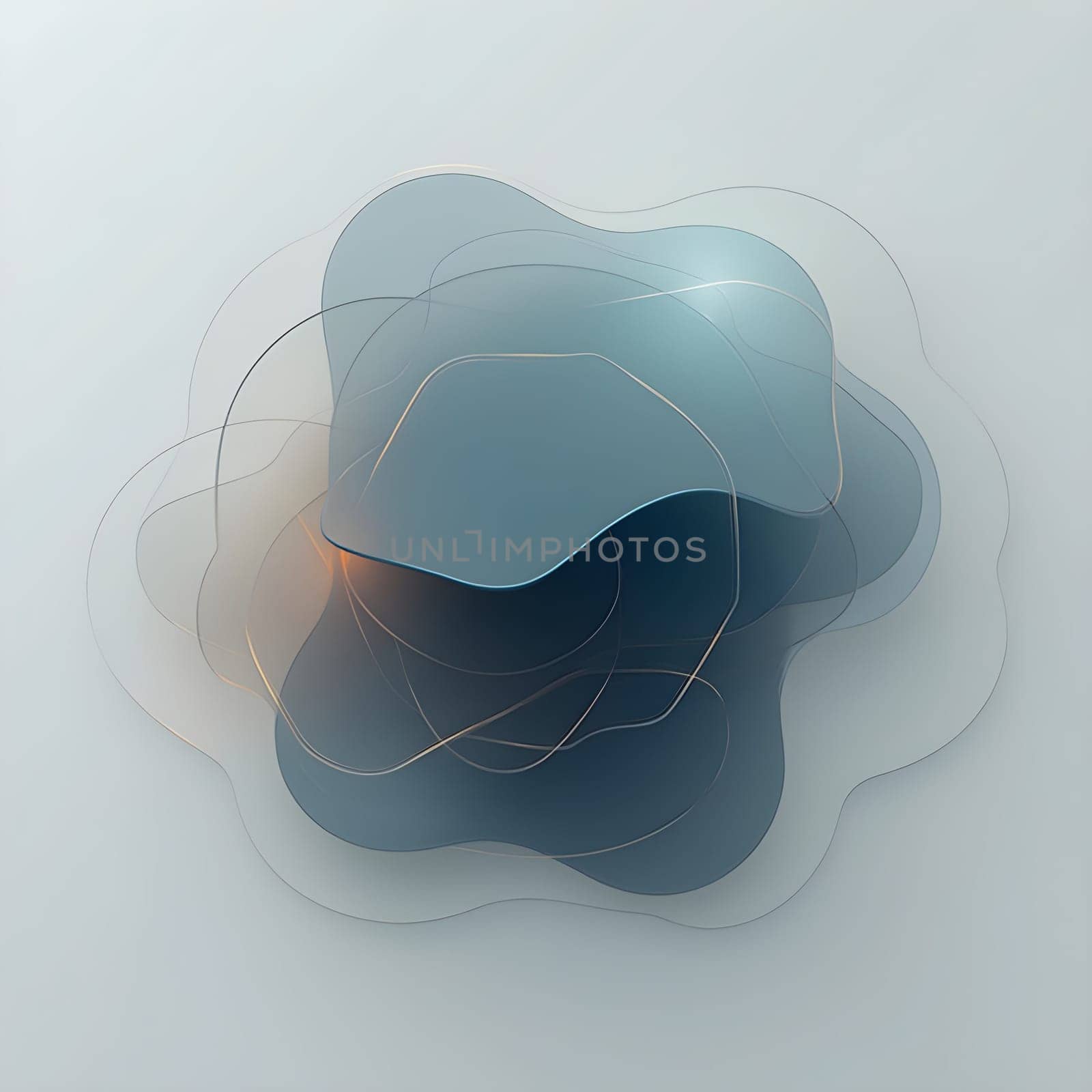 A sleek minimalist tech background featuring overlapping transparent shapes, creating a clean and modern design with subtle depth.