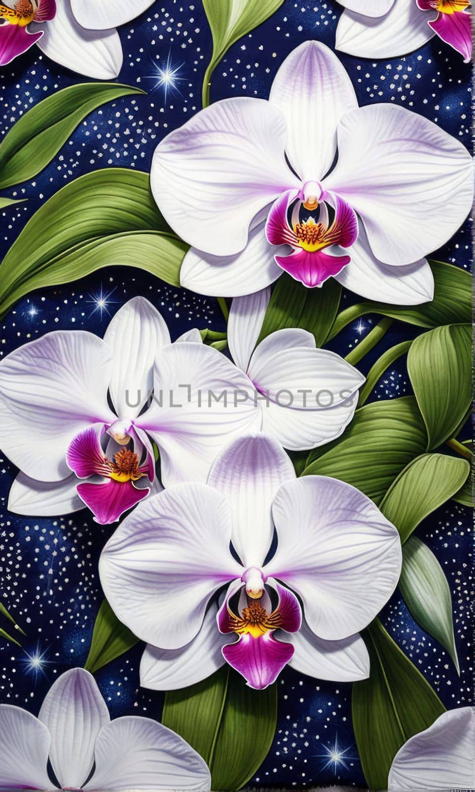 Colorful orchid close-up, bold purple and pink, detailed petals, perfect for floral art, nature themes, vibrant backgrounds, or exotic decor inspirations