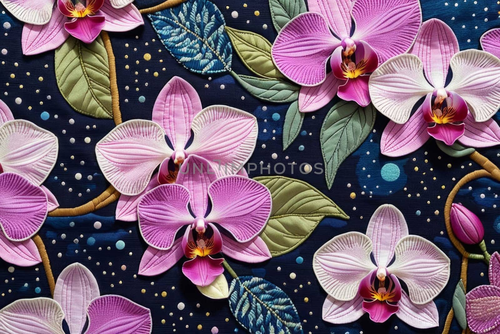 Colorful orchid close-up, bold purple and pink, detailed petals, perfect for floral art, nature themes, vibrant backgrounds, or exotic decor inspirations