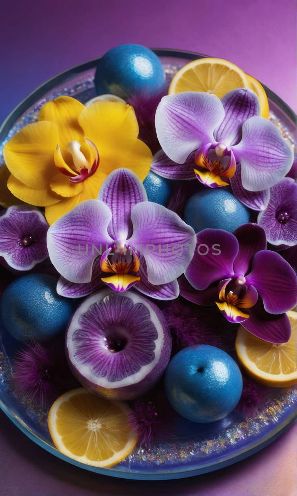 Lush orchid blossoms showcase striking colors, intricate patterns. Bold magenta, purple tones evoke tropical paradise. Perfect for floral decor, botanical prints, nature-inspired designs