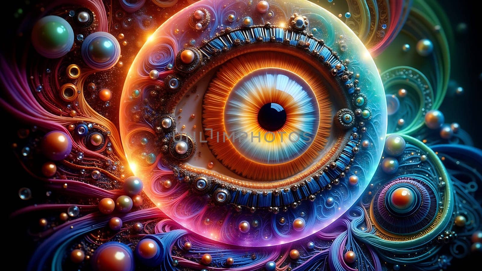 Abstract Futuristic Fractal Background