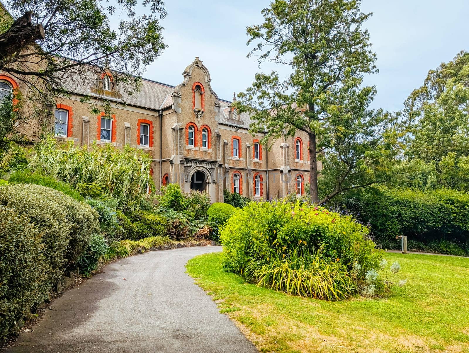 MELBOURNE, AUSTRALIA - DECEMBER 26 2024: Abbotsford Convent on a hot summer's day in Melbourne Australia