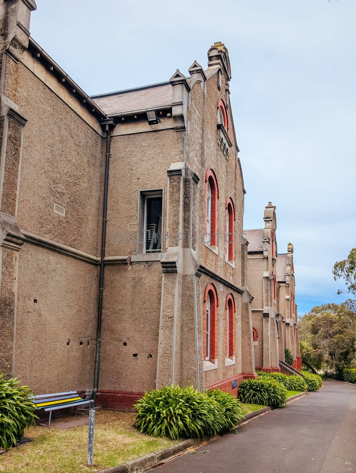 MELBOURNE, AUSTRALIA - DECEMBER 26 2024: Abbotsford Convent on a hot summer's day in Melbourne Australia