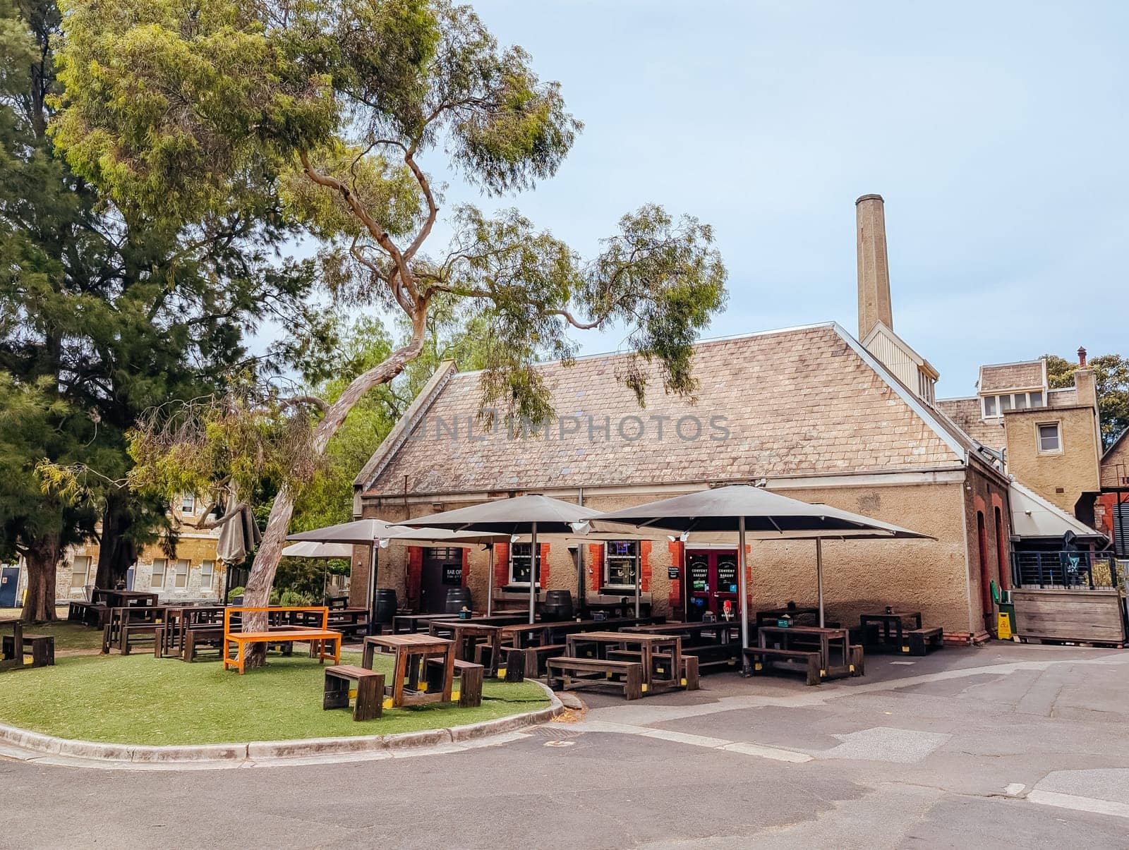 MELBOURNE, AUSTRALIA - DECEMBER 26 2024: Abbotsford Convent on a hot summer's day in Melbourne Australia